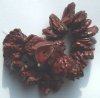 8 inch Strand of Walnut Shell Dyed & Polished Red